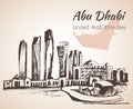 Abu Dhabi cityscape sketch - UAE