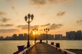 Abu Dhabi corniche, breakwater Royalty Free Stock Photo