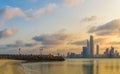 Abu Dhabi corniche, breakwater veiw Royalty Free Stock Photo