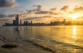 Abu Dhabi corniche, breakwater Royalty Free Stock Photo