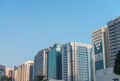 ABU DHABI - DECEMBER 2016: City buildings in Downtown. Abu Dhabi is visited by 10 million people annually