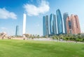 ABU DHABI - DECEMBER 2016: City buildings from Emirates Palace G