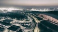 ABU DHABI - DECEMBER 2016: Ferrari World and F1 circuit, aerial