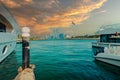 Abu Dhabi early morning in Breakwater area Royalty Free Stock Photo