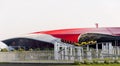Abu Dhabi Ferrari World Theme Park Building in Uni Royalty Free Stock Photo