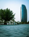 Pineapple building - al bahr tower in abu dhabi, united arab emirates