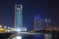 Abu Dhabi scenery at night, UAE Royalty Free Stock Photo