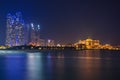 Abu Dhabi scenery at night, UAE Royalty Free Stock Photo