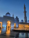 Abu Dhabi Sheik Zayed Grand Mosque | Beautiful islamic architecture, located in the capital city of the United Arab Emirates | Tou Royalty Free Stock Photo