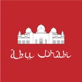 Abu Dhabi sign - illustration