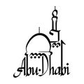 Abu Dhabi sign - vector illustration