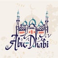 Abu Dhabi sign - vector illustration
