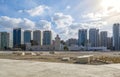 Abu Dhabi skyline around Qasr Al Hosn museum the oldest and most significant building in Abu Dhabi