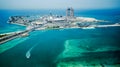 Abu Dhabi. In the summer of 2016. The construction of artificial Islands in the Arabian Gulf.