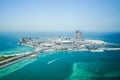Abu Dhabi. In the summer of 2016. The construction of artificial Islands in the Arabian Gulf.