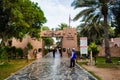 Abu Dhabi, UAE - April 27, 2018: Abu dhabi heritage village scene at day time Royalty Free Stock Photo