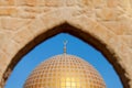 ABU DHABI, UAE - 10 APRIL, 2021: Dome of Bani Hashem mosque in Abu Dhabi Royalty Free Stock Photo