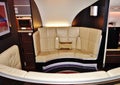 Inside the First Class suite on the upper deck of an Airbus A380 from Etihad Airways EY