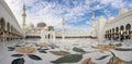 Abu Dhabi, UAE - January 16, 2023: Panorama of beautiful Sheikh Zayed Mosque in Abu Dhabi, United Arab Emirates