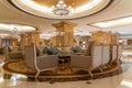 Abu Dhabi, UAE - March 30. 2019. interior of Emirates Palace - luxury hotel