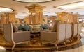Abu Dhabi, UAE - March 30. 2019. interior of Emirates Palace - luxury hotel