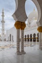 Abu Dhabi, UAE - March 26, 2014: Sheikh Zayed Grand Mosque in Abu Dhabi, UAE. Grang Mosque in Abu Dhabi is the largest mosque in Royalty Free Stock Photo