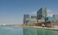 Abu Dhabi, UAE - March 19, 2023: View of Abu Dhabi Skyline in Al Maryah Island. Royalty Free Stock Photo