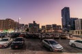 ABU DHABI, UAE - OCTOBER 13, 2021: Parking lot in the Abu Dhabi downtown, United Arab Emirate Royalty Free Stock Photo