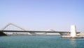 ABU DHABI, UNITED ARAB EMIRATES - APRIL 2nd, 2014: Horizontal shot of Sheikh Zayed Bridge