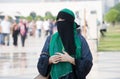 Veiled muslima woman