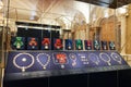 Abu Dhabi, United Arab Emirates, March, 19, 2019. Display of medals received by the sheikhs, the governors of the Emirates, from r