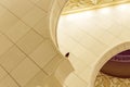 The splendor of decorative decorations of interior of Sheikh Zayed Grand Mosque in Abu Dhabi city, United Arab Emirates