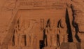 Abu SImbel ancient temple Egypt sand stone Royalty Free Stock Photo