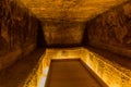 ABU SIMBEL, EGYPT - FEB 22, 2019: Store room in the Great Temple of Ramesses II in Abu Simbel, Egyp