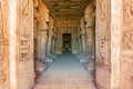 Entrance to the temple of King Ramses II in Abu Simbel in Egypt. Royalty Free Stock Photo