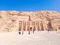 Abu Simbel - Egypt - 12 June 2023 : The Temple of Hathor and Nefertari Royalty Free Stock Photo