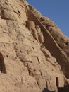 Profiles of the statues of Ramses II - Abu Simbel - Egypt Royalty Free Stock Photo