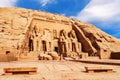 Abu Simbel Great Temple of Ramesses II rock-cut, Egypt Royalty Free Stock Photo