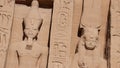 An ancient temple complex, cut into a solid rock cliff, Abu Simbel, Egypt. Royalty Free Stock Photo