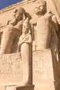 Abu Simbel. Statue of King Ramses II. Royalty Free Stock Photo