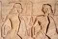 Abu Simbel - Relief Detail depicting Slaves on the Great Temple Royalty Free Stock Photo