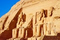 Abu Simbel temple in Egypt Royalty Free Stock Photo