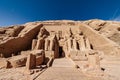 Abu Simbel temples the two massive rock temples at Abu Simbel village in Nubia southern Egypt Royalty Free Stock Photo