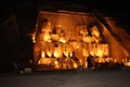 Abu Symbel Colossus of The Great Temple details at night