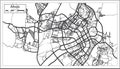 Abuja Nigeria City Map in Retro Style. Outline Map