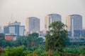 Abuja, Nigeria - March 13, 2014: Federal Ministry of Transport and other high rise buildings in the capital Abuja Royalty Free Stock Photo