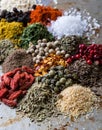 Abundance of color spices Royalty Free Stock Photo