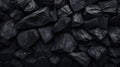 Abundance of Numerous Textured Rocks on Black Background