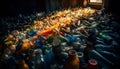 Abundance of plastic bottles polluting nature environment generated by AI