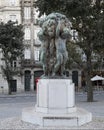 The Abundancia Os Meninos sculpture by Henrique Moreira on Avenida dos Aliados in Porto, Portugal.